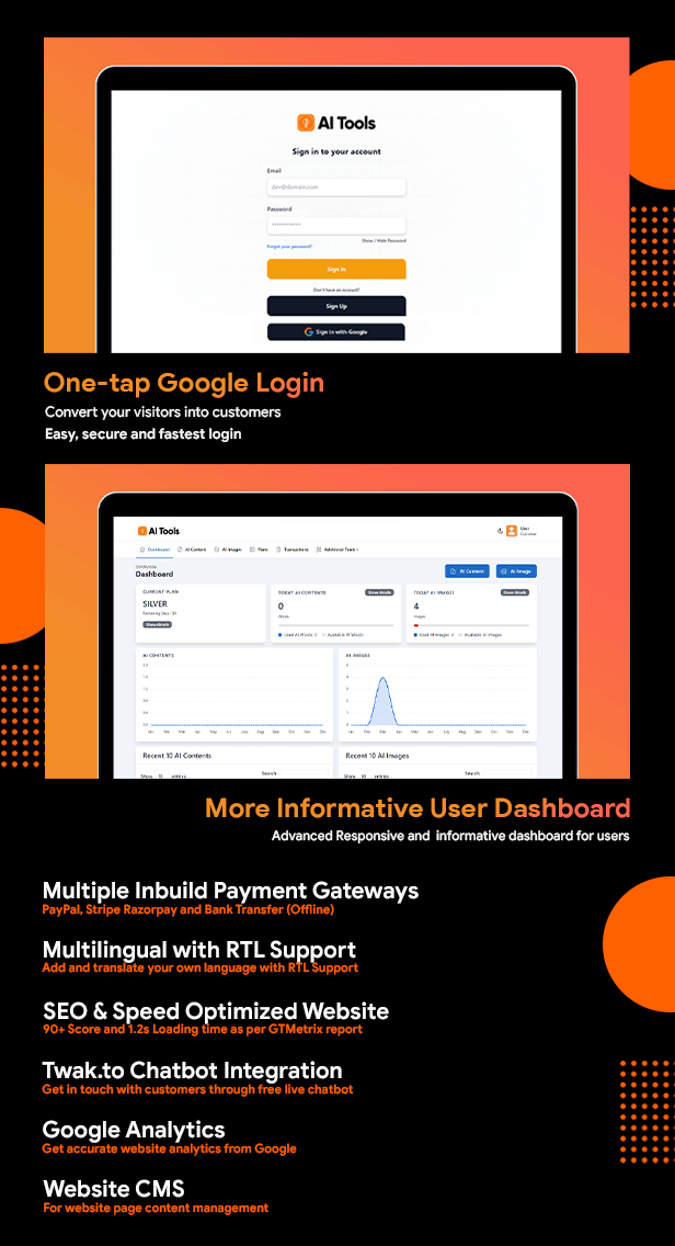 AI Tools - Advanced Automatic Content Creating and Image Generating Tool | SAAS | PHP