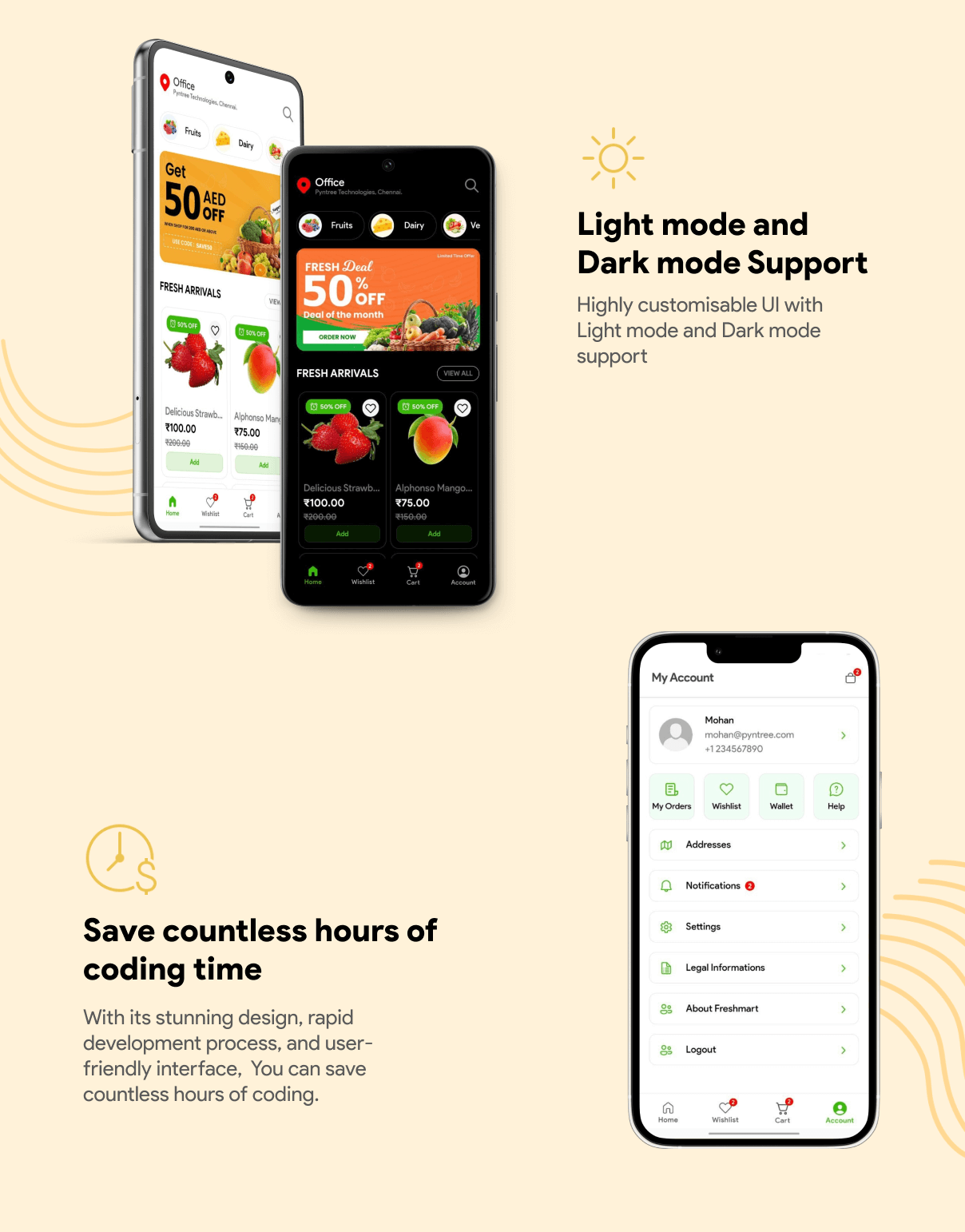 Freshmart Ecommerce Grocery Android & iOS App Template | Ionic React UI Kit