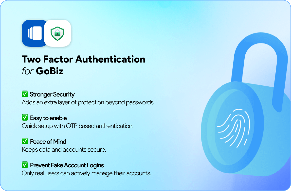 2FA Addon for GoBiz - vCard SaaS Script