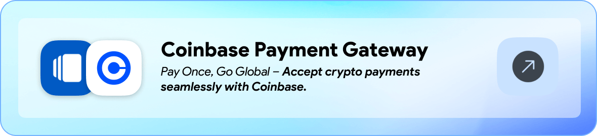 Coinbase Payment Gateway addon plugin for gobiz vcard saas