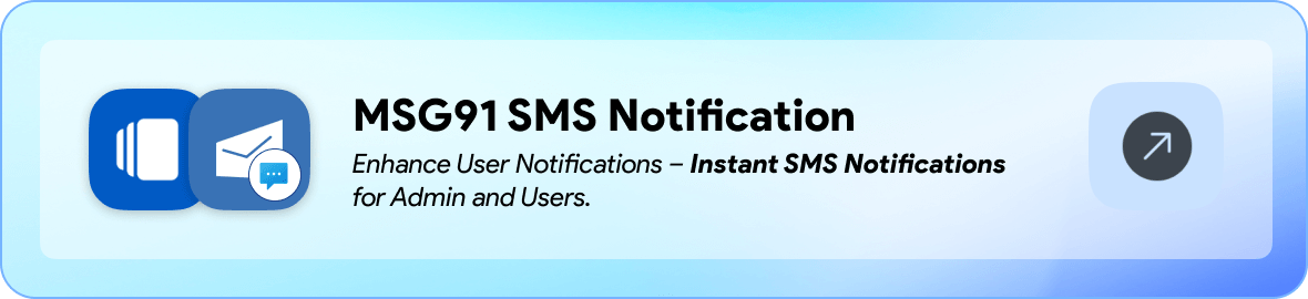 msg91 sms addon plugin for gobiz vcard saas