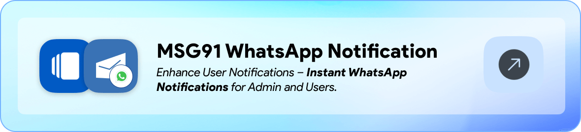 msg91 whatsapp addon plugin for gobiz vcard saas