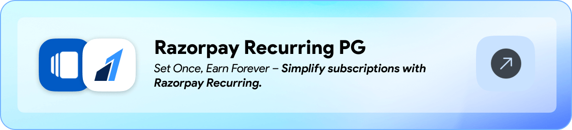 Razorpay recurring payment gateway addon plugin for gobiz vcard saas