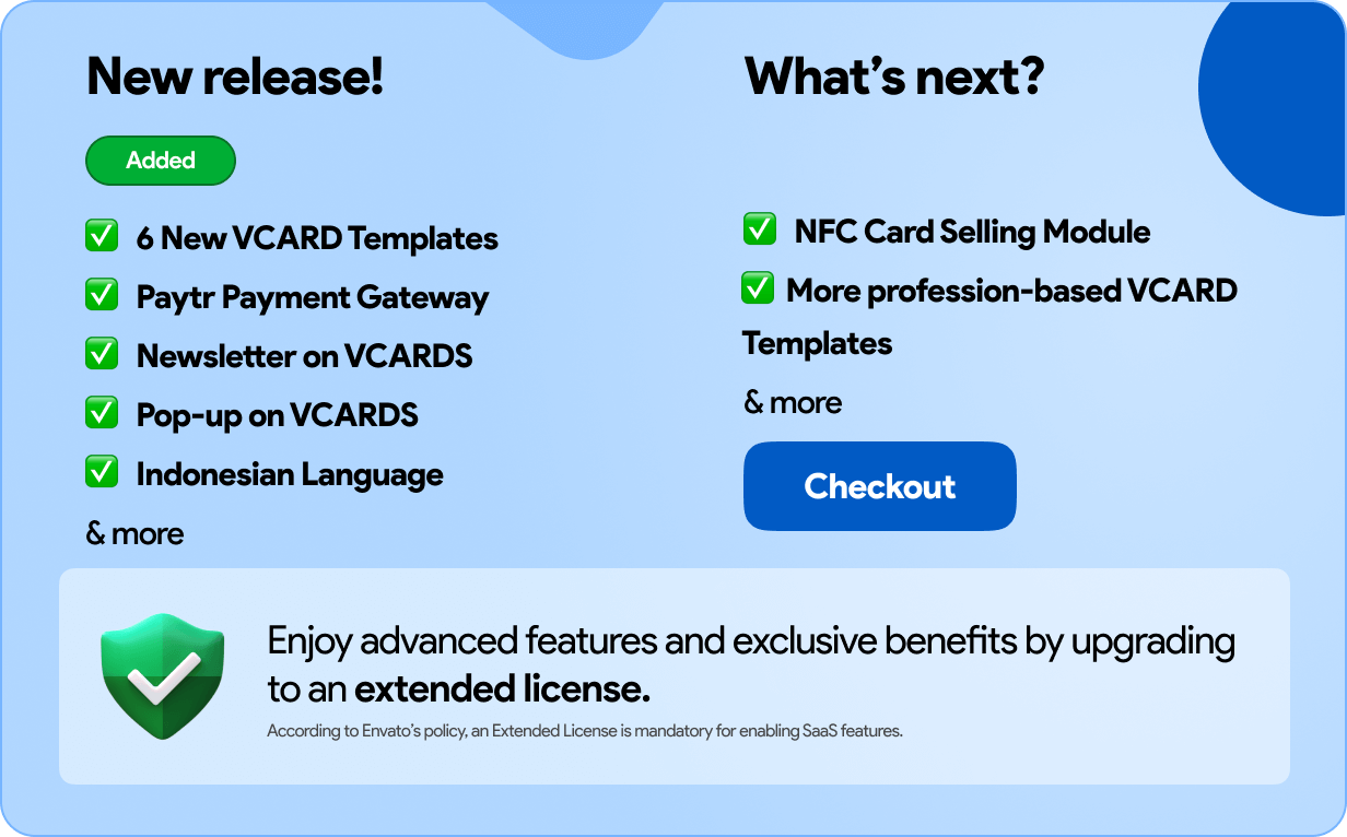 gobiz is a best vcard saas script