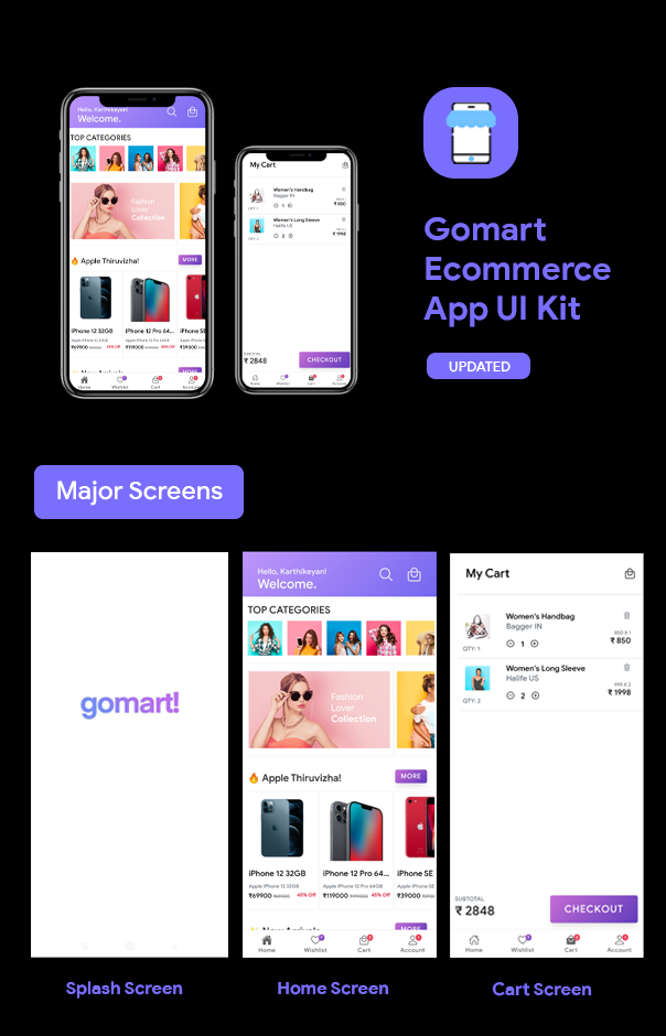 GoMart Ecommerce Android App + Ecommerce iOS App Template | Ecommerce App | IONIC 5 | Angular 10