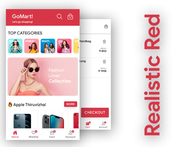 GoMart Ecommerce Android App + Ecommerce iOS App Template | Ecommerce App | IONIC 5 | Angular 10